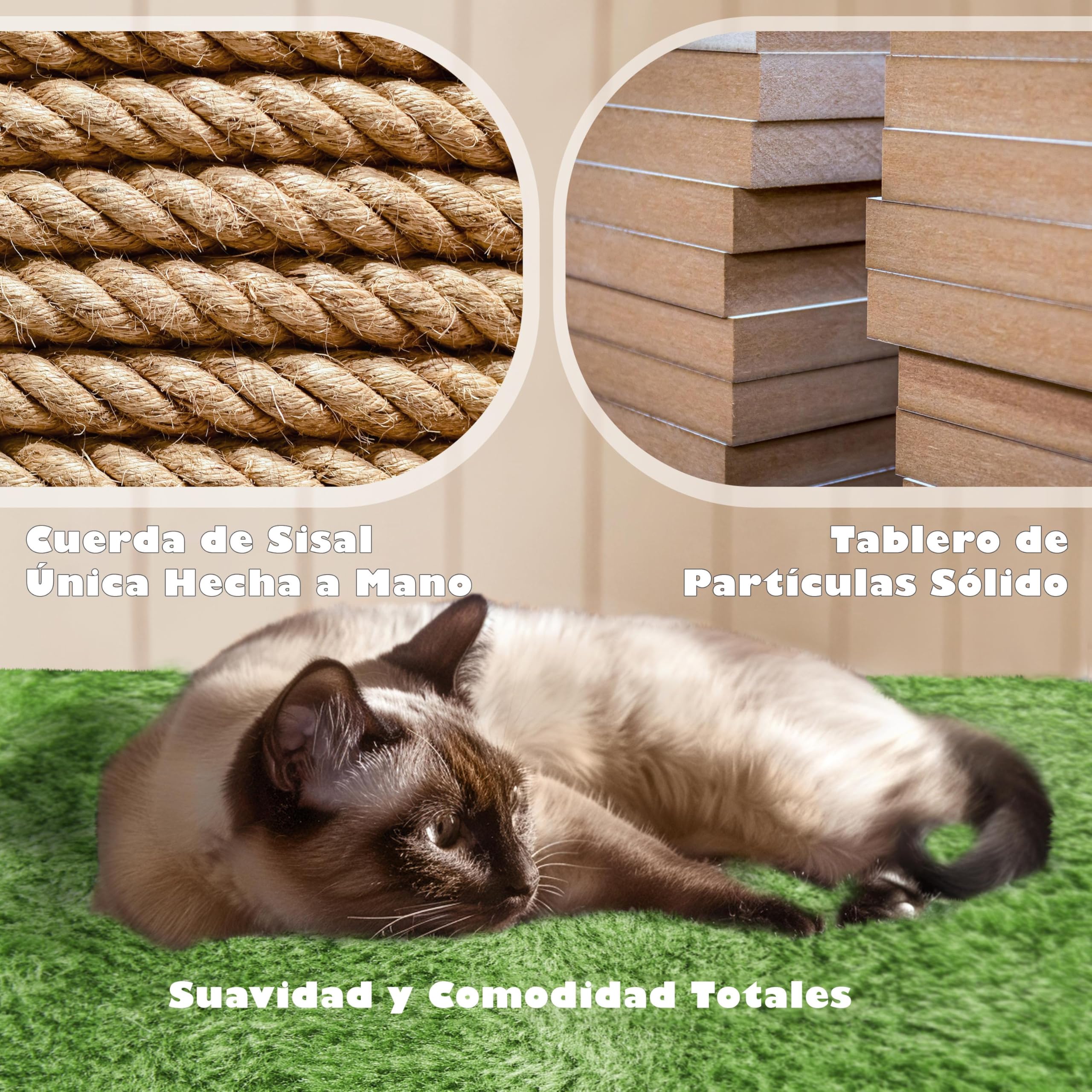 Yaheetech Árbol Rascador para Gatos 139cm con 3 Plataformas 2 Nidos 2 Pompones Torre de Escalador con Postes en Sisal Ideal para 3-4 Gatos Gris Claro