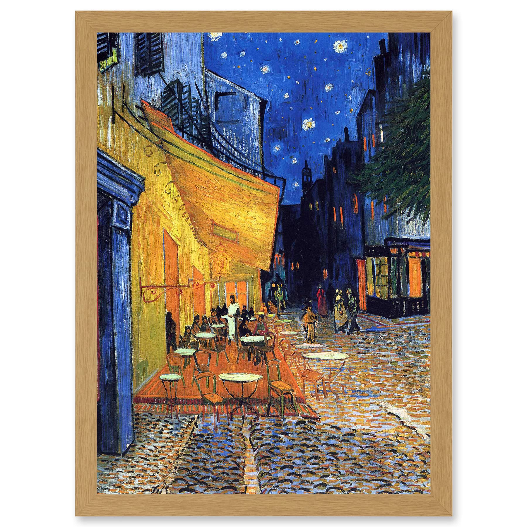Artery8 Vincent Van Gogh Cafe Terrace At Night Place Du Forum Arles 1888 A4 Artwork Framed Wall Art Print