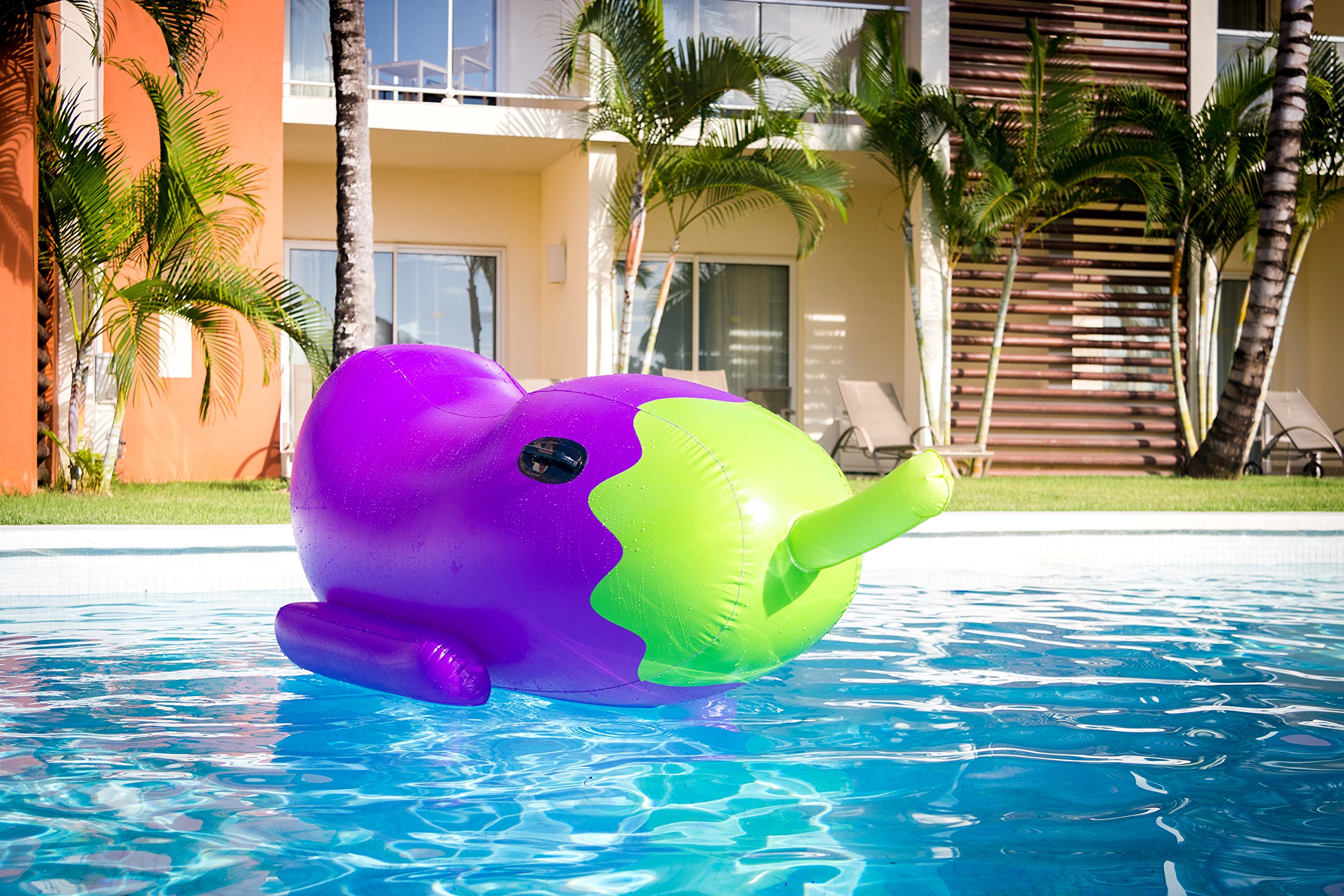 UAre Inflatable Emoji Eggplant Pool Float Large Swimming Pool Raft 5Foot Long Rideable Pool