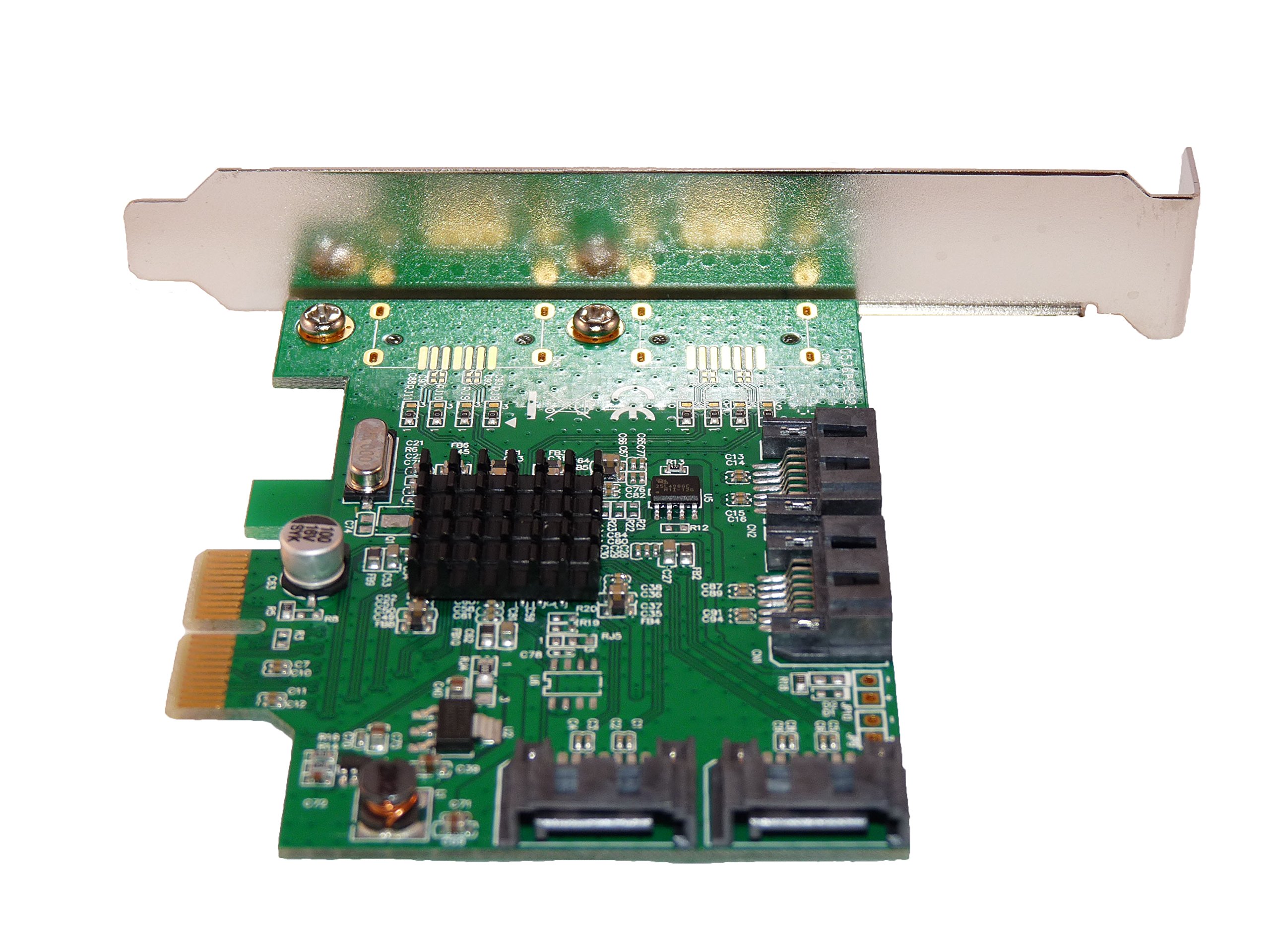 PCIe 4 Ports 6G SATA 3.0 Controller Card Marvell 88SE9215 Non Raid PCIe 20 X1 Expansion Card With L