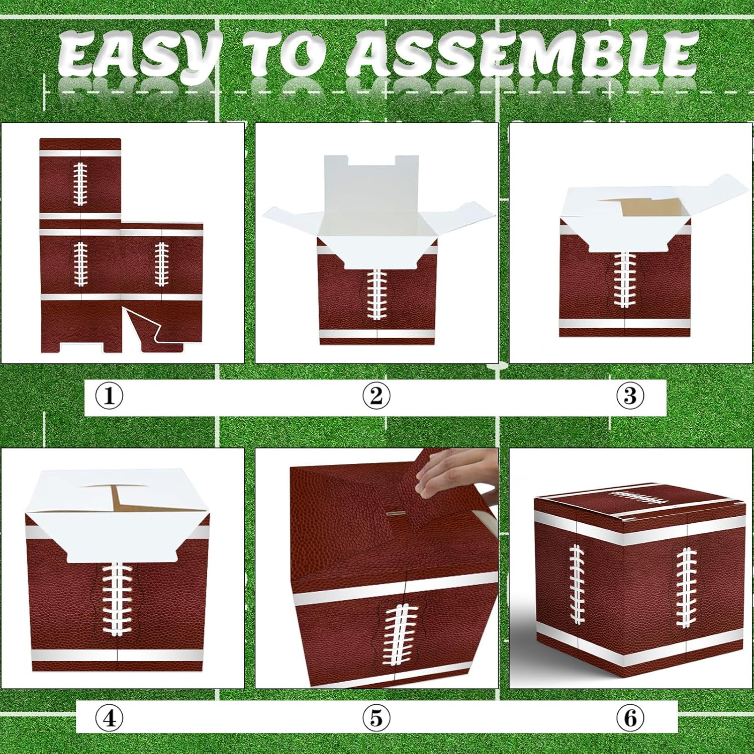 Football Party Decorations 18pcs Football Balloon and Boxes Football Paper Boxes Football Cardboard Box for Football Birthday Party Football Gameday Tailgate Touch Down Party Supplies image 3 of 6 B0DN623TX6