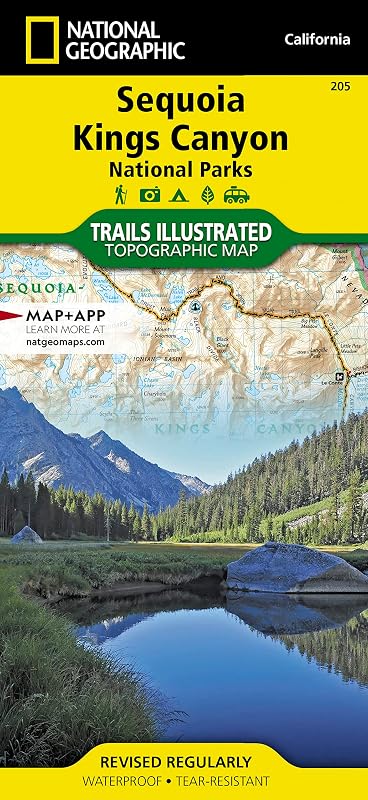 Sequoia and Kings Canyon National Parks Map (National Geographic Trails Illustrated Map, 205) | Books