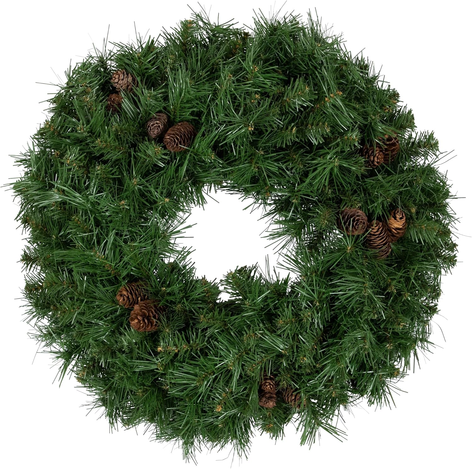 Northlight Dakota Red Pine Artificial Christmas Wreath with Pine Cones - 24-Inch, Unlit