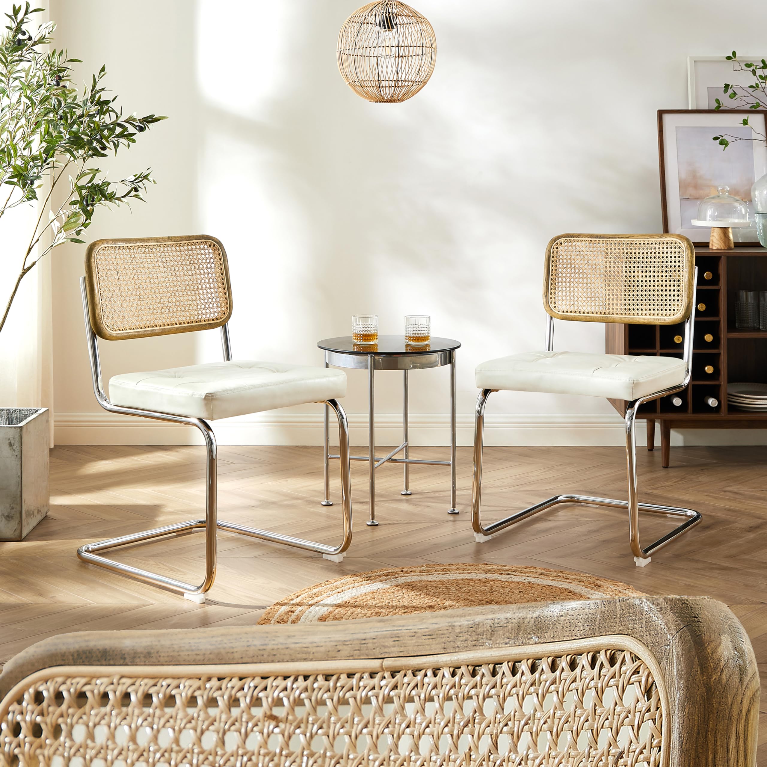 Zouron Schwingstühle 2er Set Beige