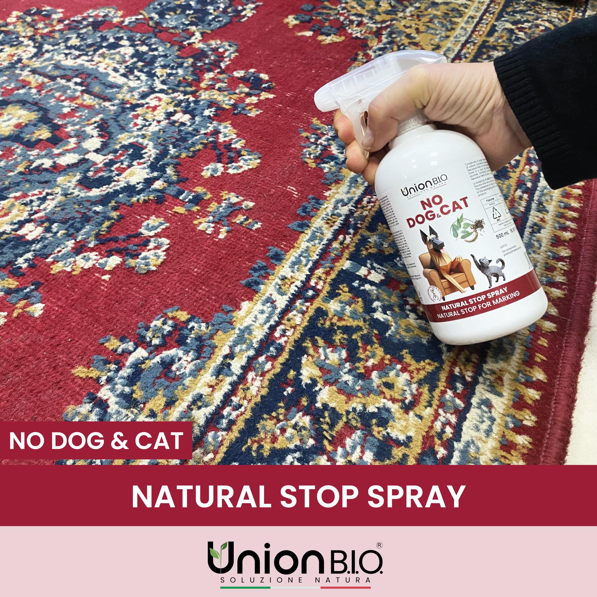 Union B.I.O. Soluzione Natura No Dog & Cat Spray Disabituante Cani e Gatti 500 ml
