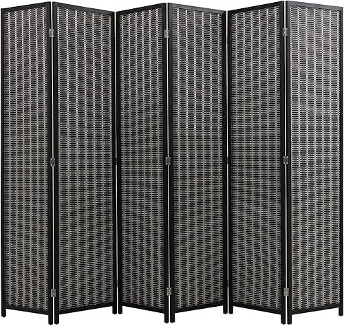 Miniatura 8 de FDW Bambú - Divisor de habitación plegable de privacidad de madera 4 paneles de 72 pulgadas de alto 177 pulgadas de ancho divisor de habitación para