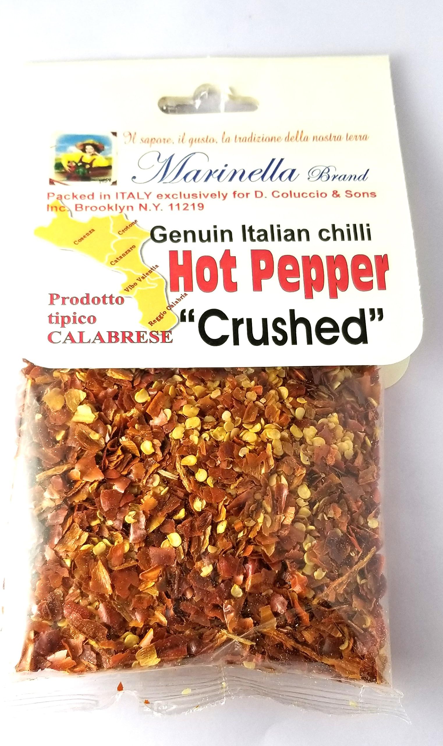 Marinella Dehydrated Sauce Mixes, Spices and Herbs All Natural Imported from Italy (2 - Pack, Crushed Italian Hot Pepper (Imported Italy))
