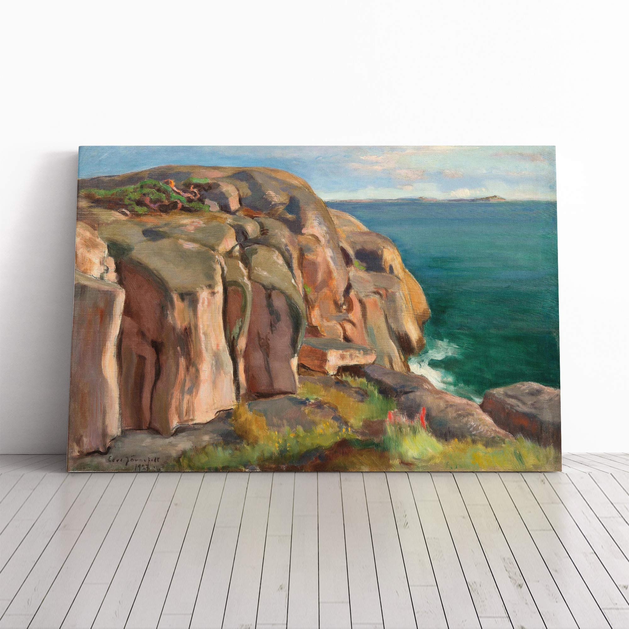 Victor Westerholm Coast Canvas Print | Gallery Wrapped 30mm Frame Wall Art | 30x20 inches | Ready to Hang | Modern Seascape Picture | Living Room Bedroom Lounge Office