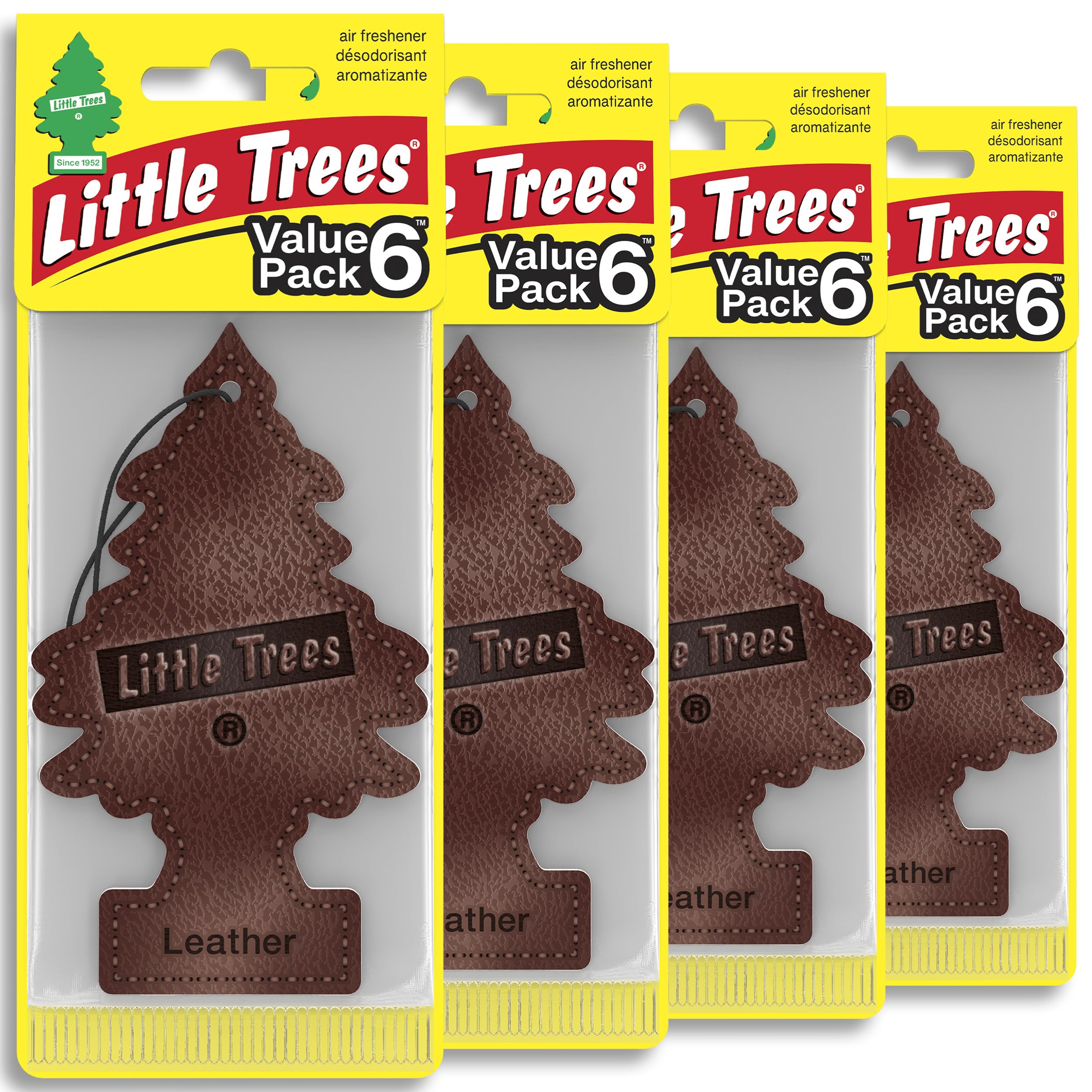 Little Trees Leather Air Freshener, (Pack of 24)