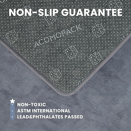 Miniatura 5 de ACOMOPACK Tapete de juego para bebé de 1.3 pulgadas de grosor para piso, 50 x 50 pulgadas, tapete de espuma viscoelástica repelente al agua para el