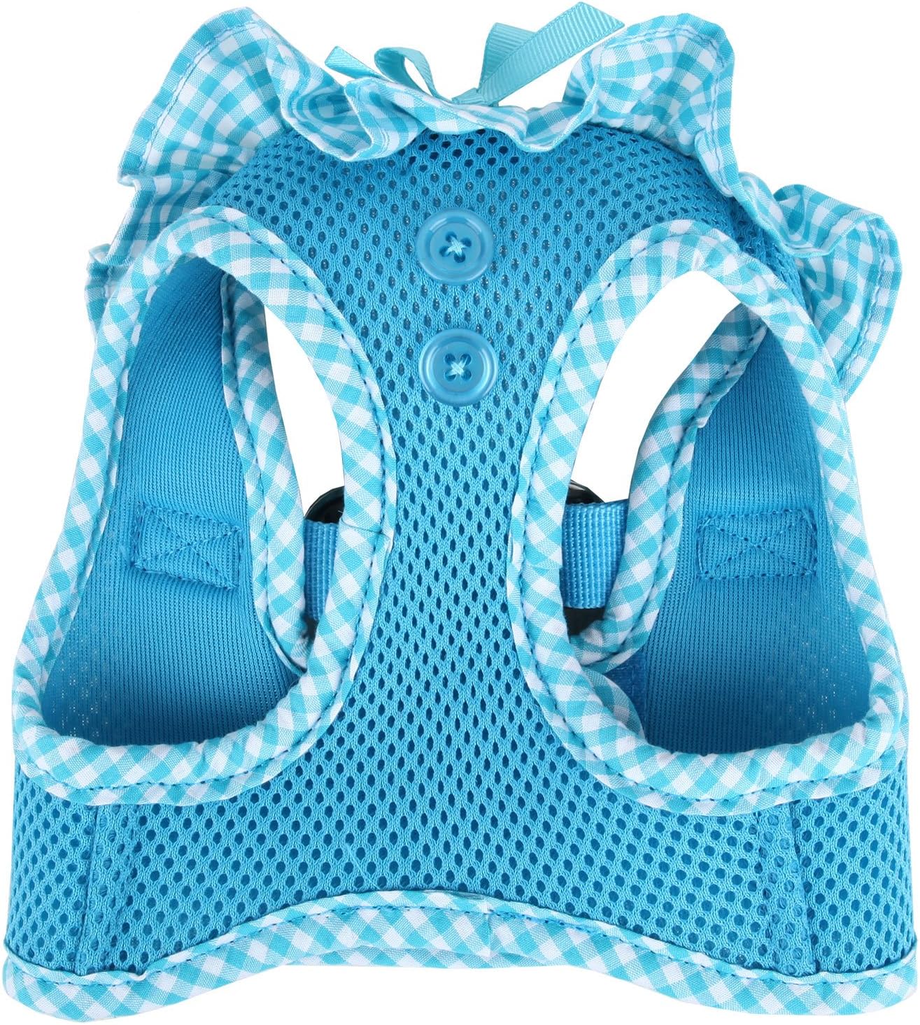 Puppia Vivien Vest Dog Harness Step-in All Season Mesh Cute No Pull No Choke Walking Training for Small Dog, Sky Blue, X-Small (Pack of 2)
