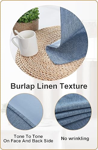 Miniatura 2 de Cenefas para Ventana Paquete de 2, Solo cenefas de cocina, Cortinas Cenefa Opacas con Textura de Lino Estilo de Granja, 104 pulgadas de Ancho (52x10