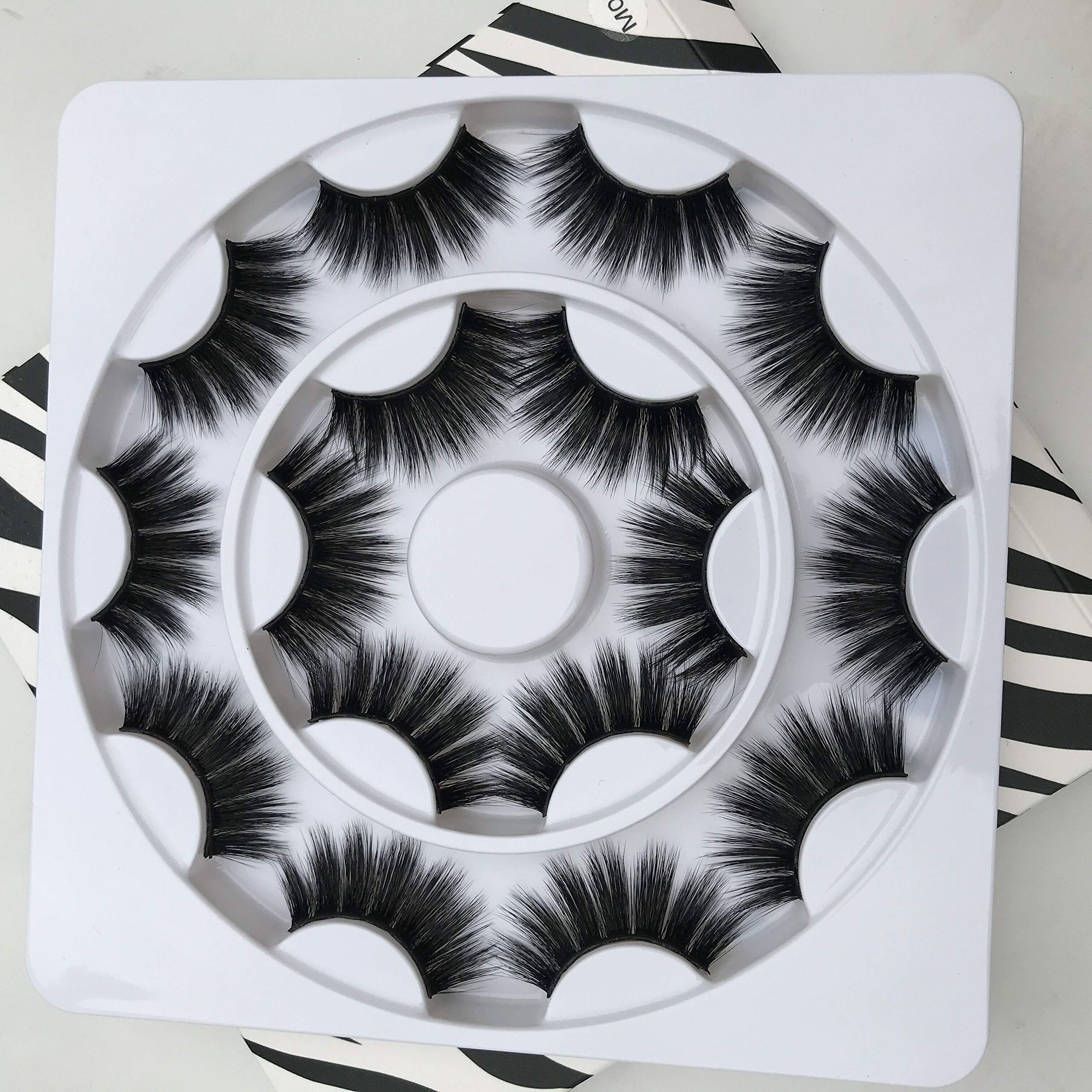 3D Faux Mink Lashes Handmade Eyelashes Luxurious High Volume Fluffy Natural False Eyelashes 8 Pairs | Dubai Fake Eyelashes
