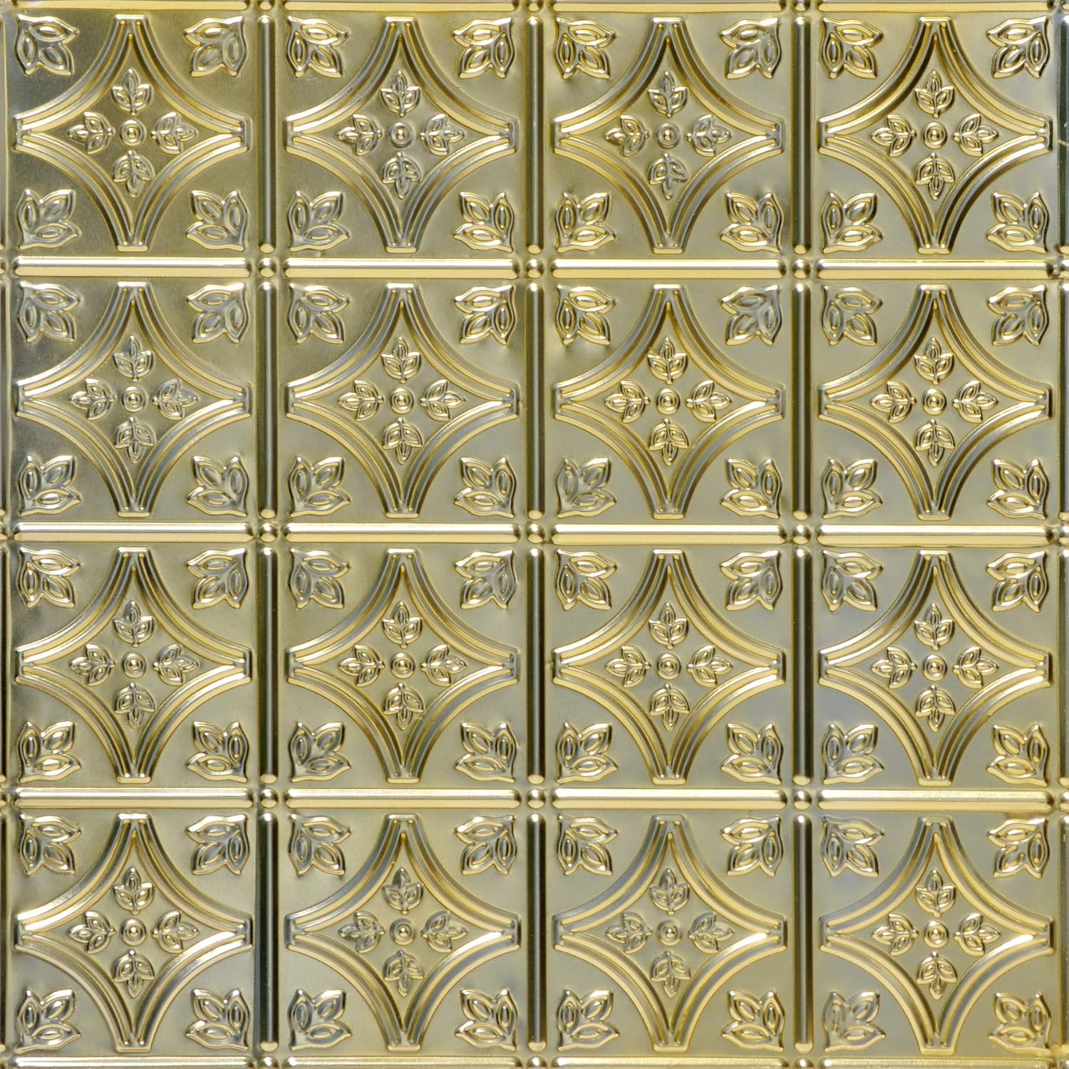 Shanko SKPC209-gn-24x24-D-12 Tiny Tiptoe Stamped Metal Lay-in Tin Ceiling Tile (48 sq. ft), Gold Nugget
