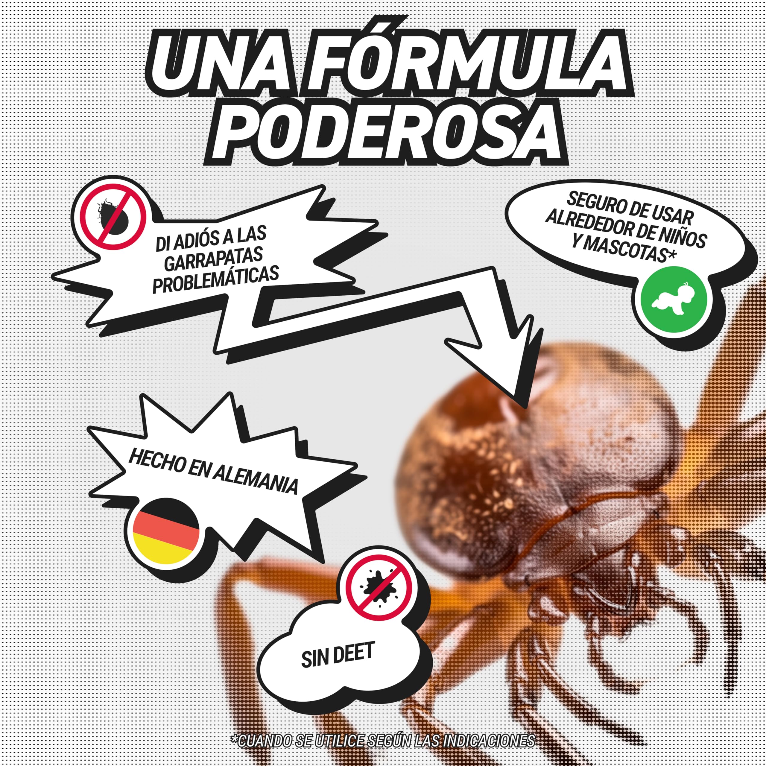 RepellShield® Spray Repelente Garrapatas Humanos y Pulgas -250ml- Uso Interior y Exterior - No Mancha - Aplica en Ropa, Calzado, Textiles, Hogar, Jardín - Antipulgas Natural con Tomillo y Geraniol — view 6