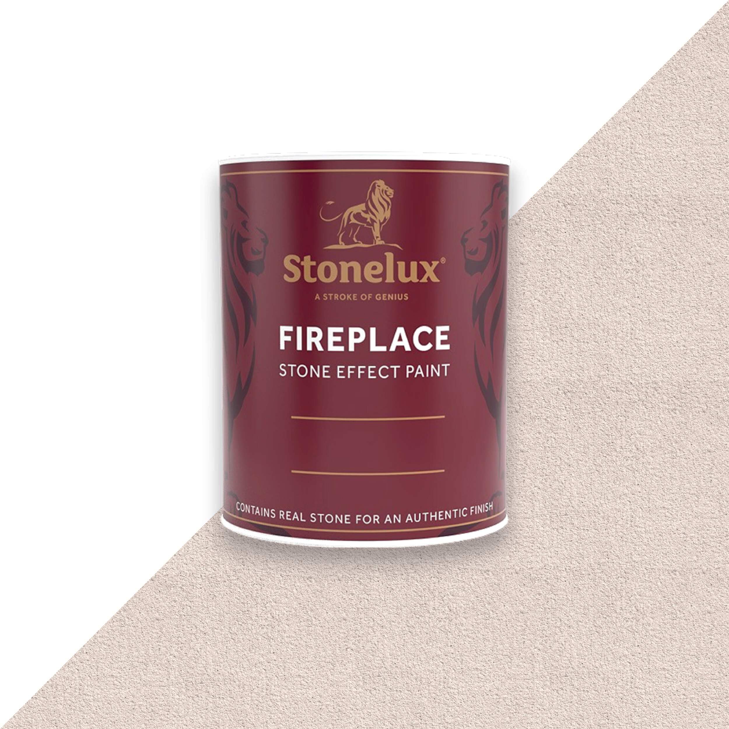 Stonelux Limestone 00 Stonelux® Fireplace Paint – Stone Effect Heat Resistant Paint For Fire Surrounds, Hearths And Inglenooks 1 Litre