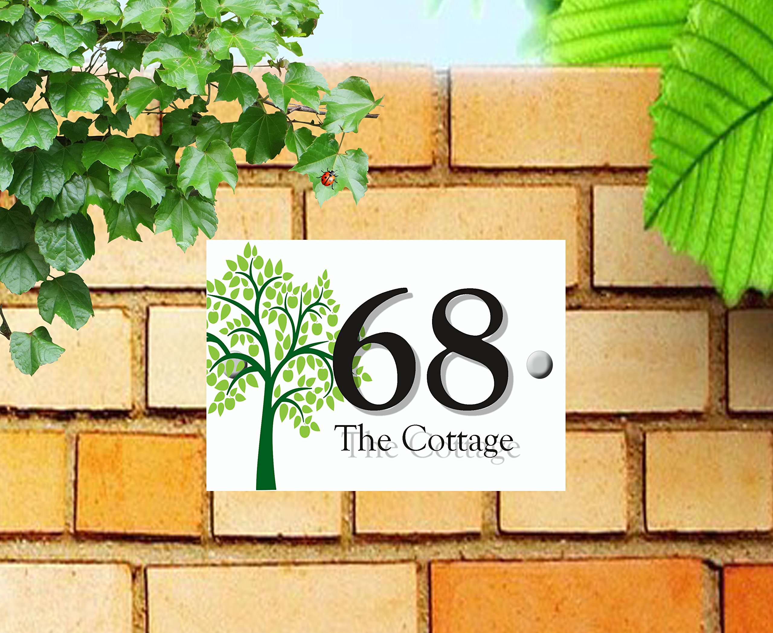 DESIGNER "TREE" SERIES HOUSE NUMBER ACRYLIC PLAQUES (FAMILY TREE)