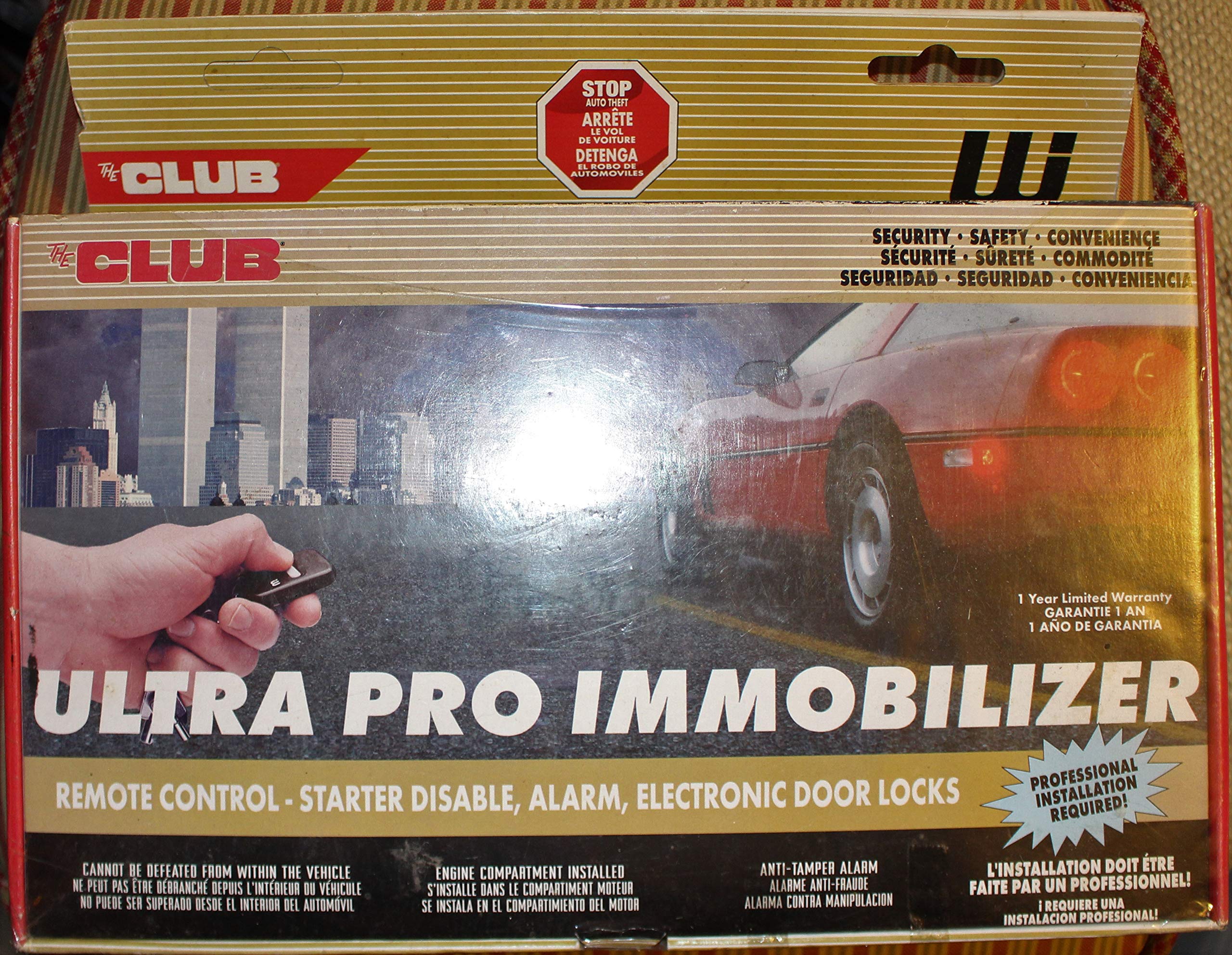 The CLUB Car Truck Security Alarm and Immoobilizer with Remote Fits All Car and Trucks