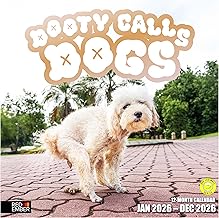 RED EMBER Funny Dooty Calls Dogs 2026 Wall Calendar 12 Month | 12" x 24" Open | Thick & Sturdy Paper | Holiday Gift | White Elephant Gifts for Adults Pooches Puppy Dog Calendar 2026