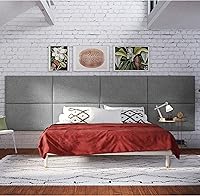 Vista 23 de Jaxx Panelist - Cabecero acolchado moderno, juego de 4 paneles para montar en la pared (cada uno de 11.25 x 38 pulgadas), tamaño King
