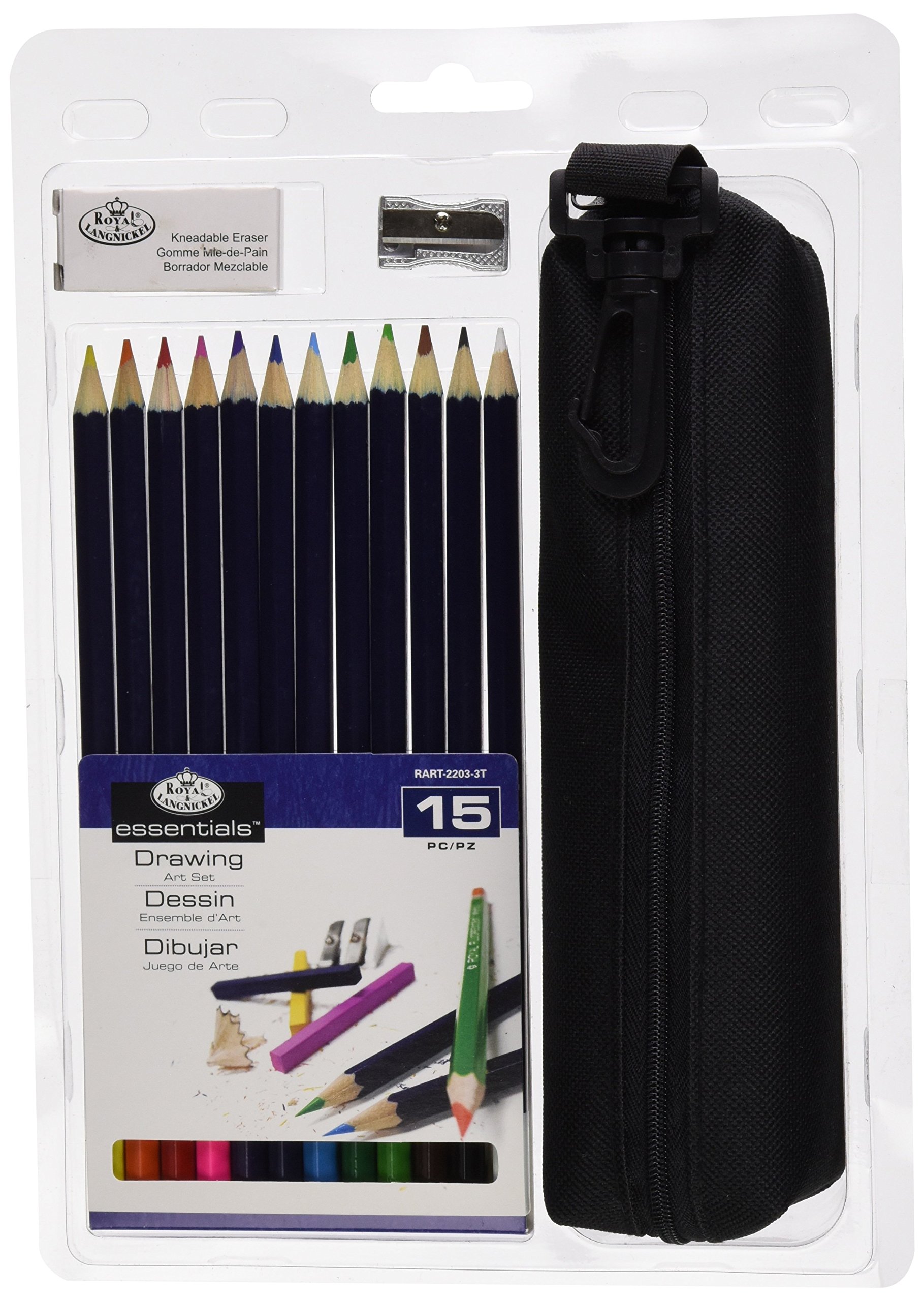 Royal & Langnickel Brush Clamshell Art Sets Drawing Pencil with Case