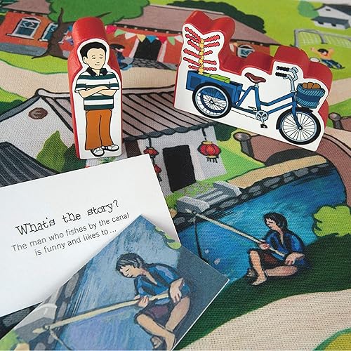 Miniatura 4 de World Village Playset China, premiado regalo de juego para niños, enseña y aprende la cultura y el patrimonio chinos, divertido juguete de viaje