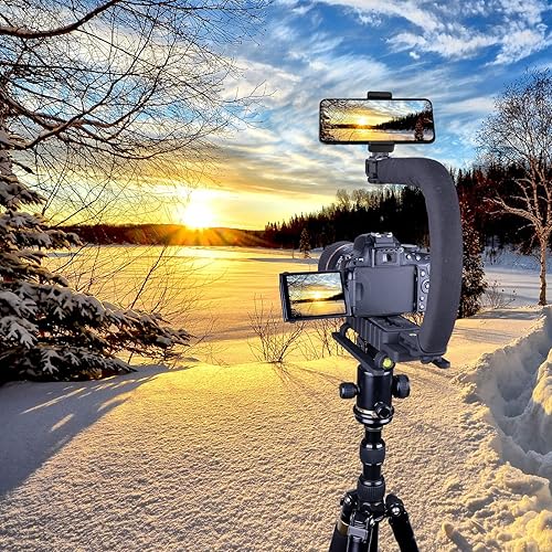 Miniatura 3 de Cámara réflex digital de 3 zapatossin espejocámara de acción estabilizador de teléfono soporte de expansión soporte para cineasta de películas