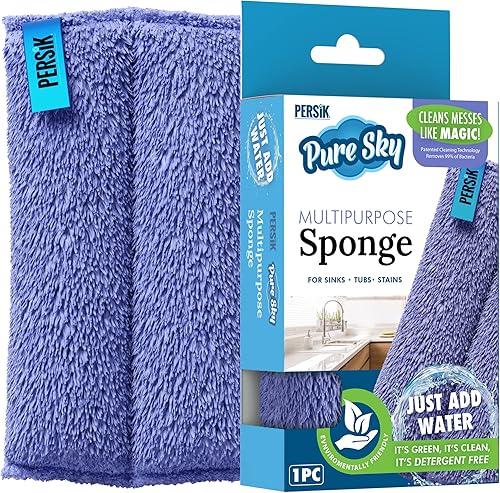 Miniatura 9 de Pure-Sky Ultra - Esponja de limpieza de microfibra 2 en 1, combinación para vidrio y multiusos, solo agrega agua, no necesita detergentes, uso para