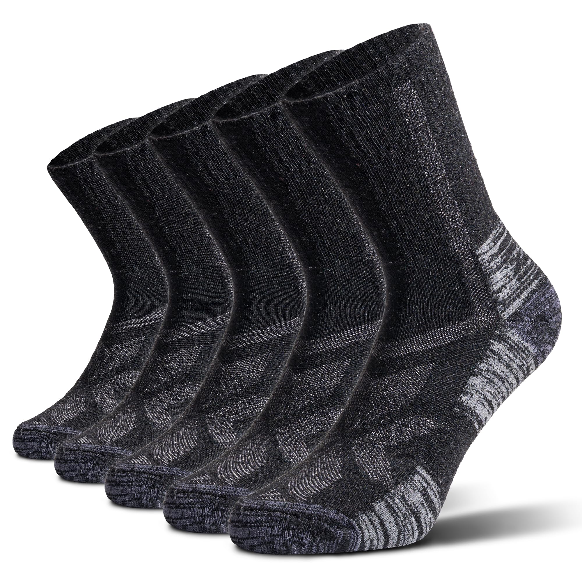 NORDIC Socks Hiking Socken Merinowolle 5er-Pack | Anti-Blasen, Feuchtigkeitsableitend, Geruchshemmend