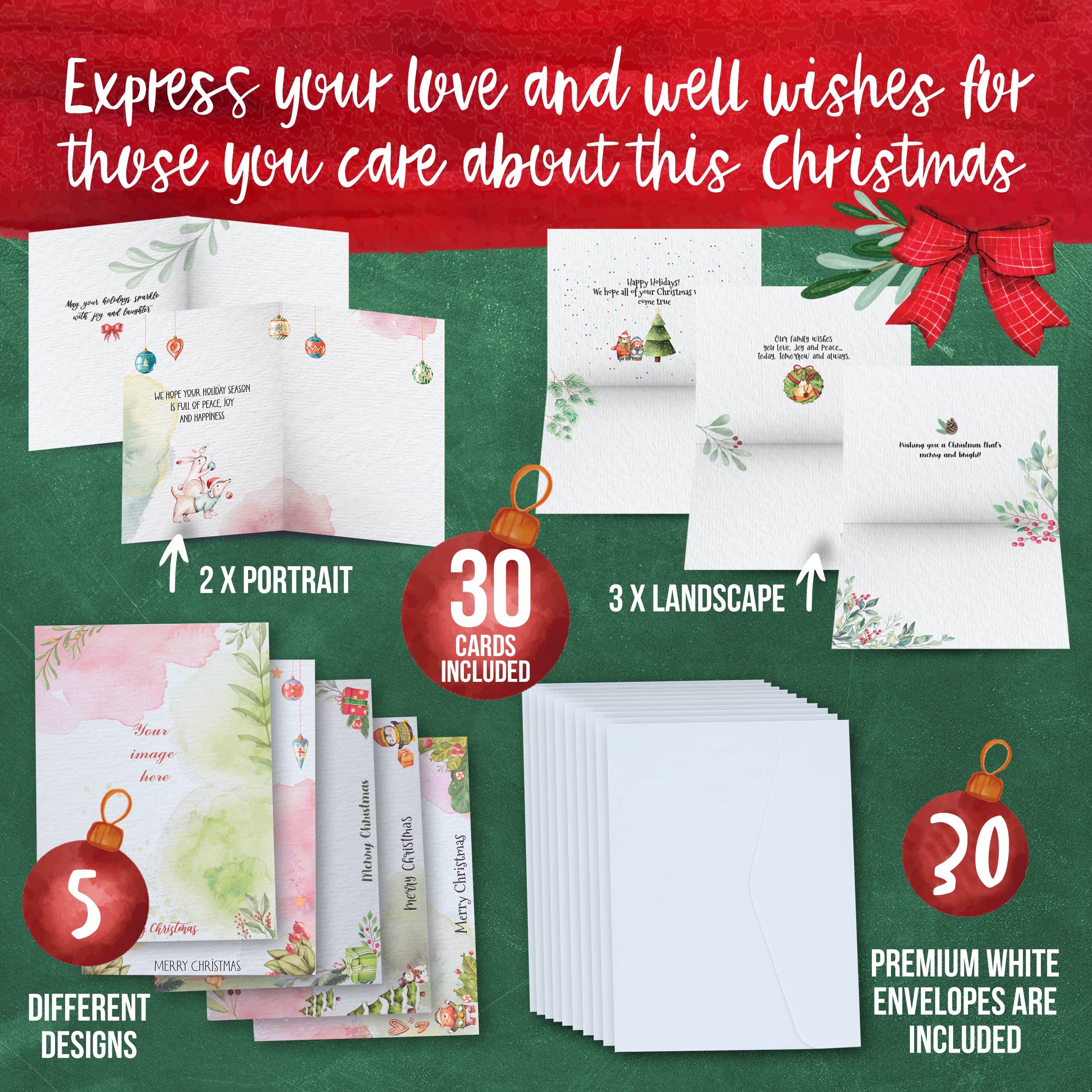 christmas cards with photo sleeve Holiday & Christmas Photo Insert Cards Photographer's Edge