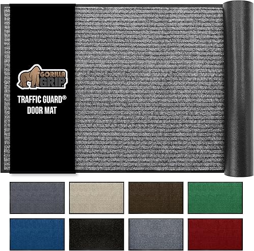 Miniatura 10 de Gorilla Grip - Tapete afelpado original de goma con perfil bajo, resistente, duradero, impermeable y fácil de limpiar para interior y exterior,