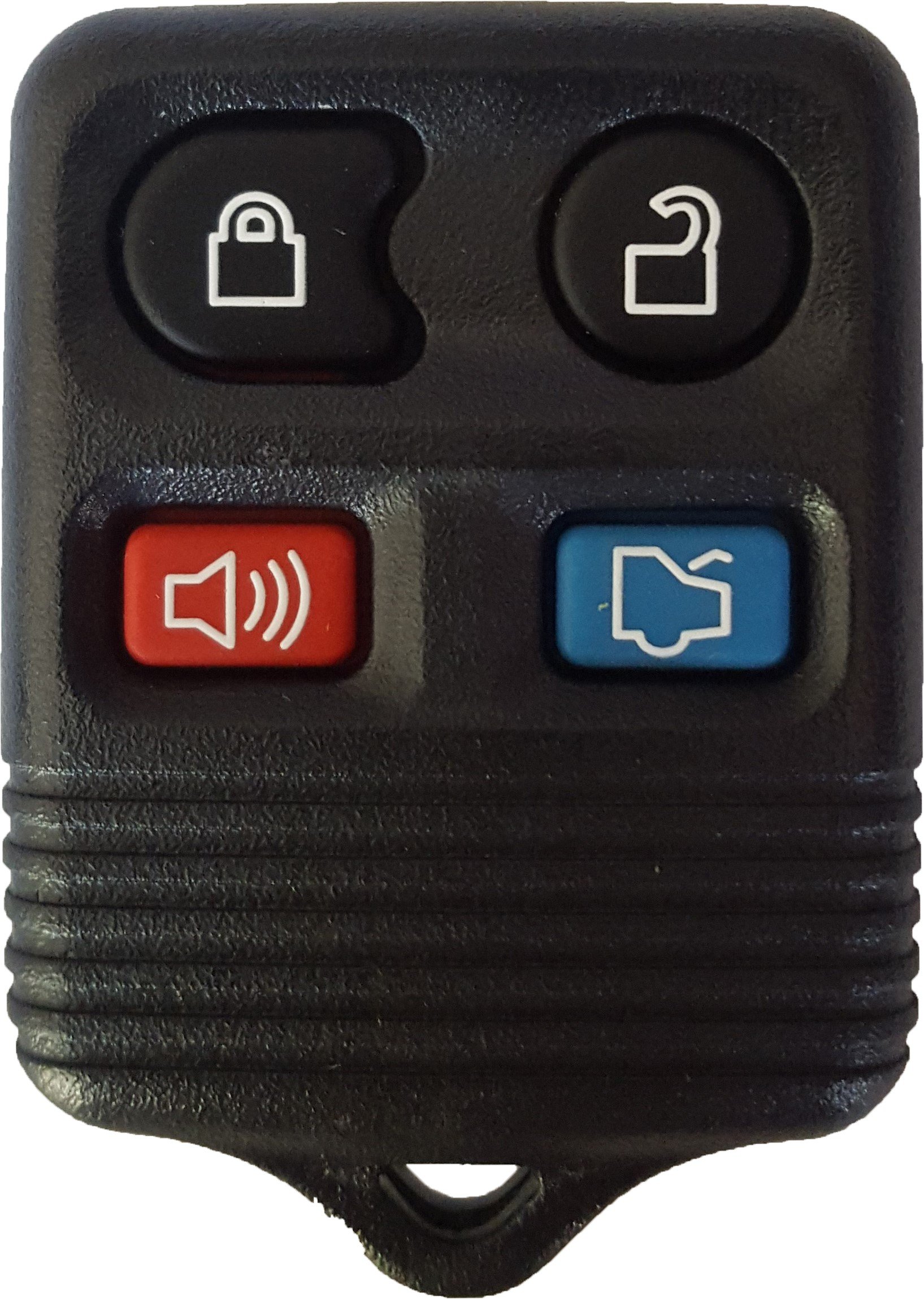 RemoteSmith 4 Button Replacement Keyless Entry Remote Control Key Fob Clicker Transmitter - Black (1 Pack)