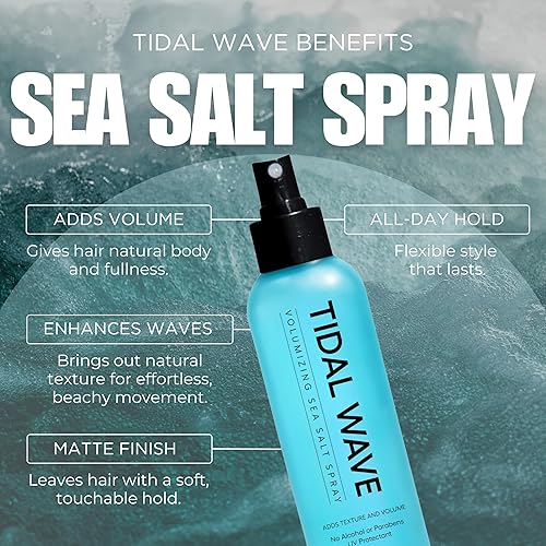 Miniatura 2 de TheSalonGuy Tidal Wave - Espray texturizado de sal marina para hombres mujeres y niños peinado sin dejar en el cabello para todo tipo de cabello