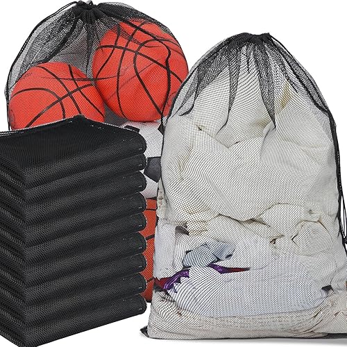 Paquete de 30 bolsas de malla grandes de 24 x 36 pulgadas para lavandería, bolsas de lavado, material de malla resistente cerrado con cordón,