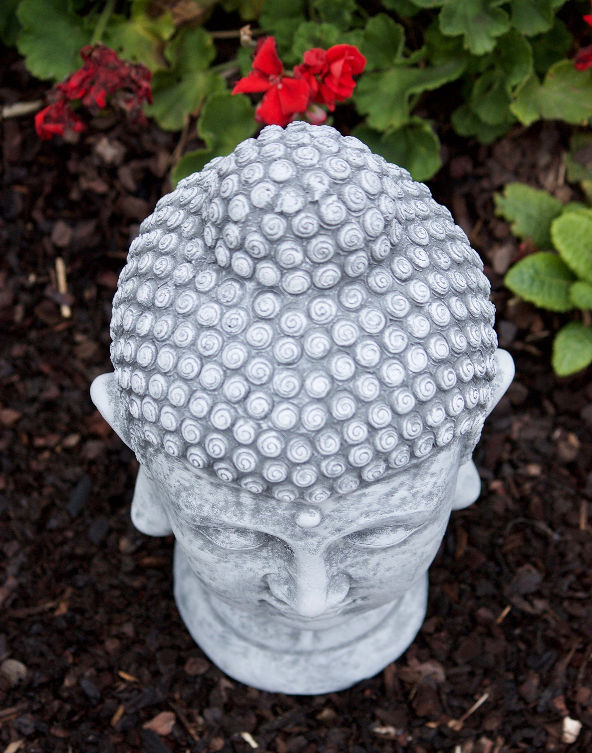 stoneandstyle Figurine de Pierre Statue tête de Bouddha Shiva, sont expédiés, au Gel Jusque -30 °c, en Massif Pierre