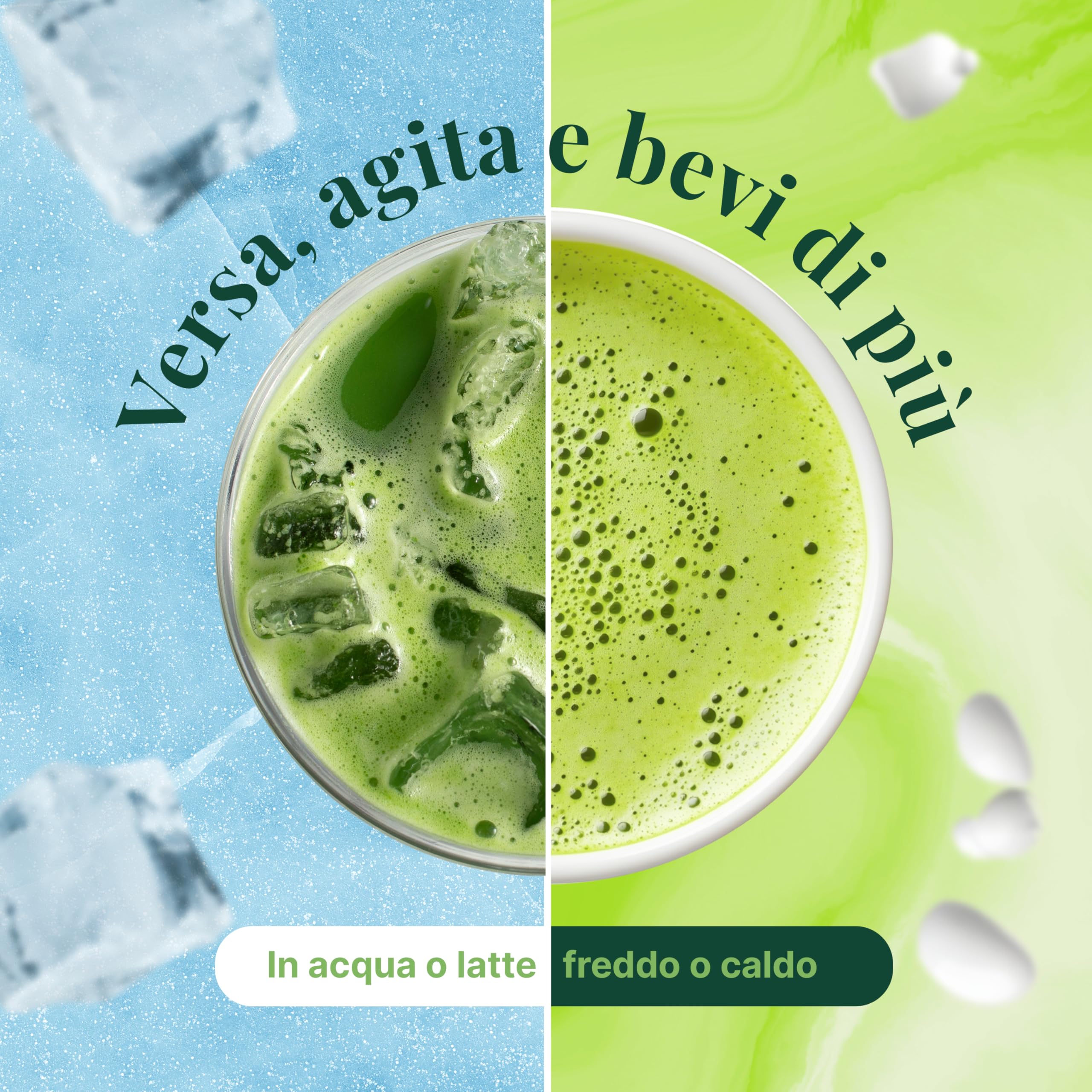 L'Angelica, Waterstick Antiossidante, Gusto Tè Matcha, Contrasta la Stanchezza Fisica e Mentale, Zero Zuccheri, Zero Calorie, Senza Glutine, Lattosio, Vegano, 6 Astucci da 12 Stick