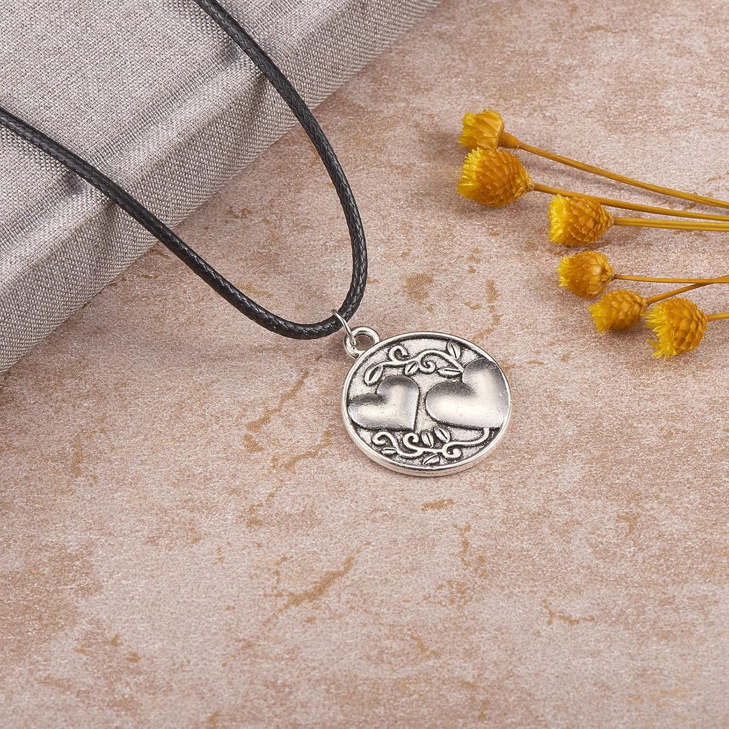 40 Pieces Inspirational DIY Charms Pendant Word Charm Tibetan Style Alloy Pendants for Jewelry Necklace Earring Making Crafts - Image 6