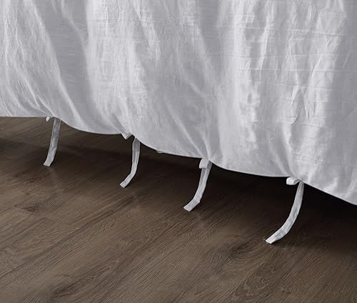 Miniatura 4 de Sterling Creek Charlotte - Juego de funda de edredón de algodón de lino lavado, 3 piezas, funda de edredón suave y transpirable con fundas de