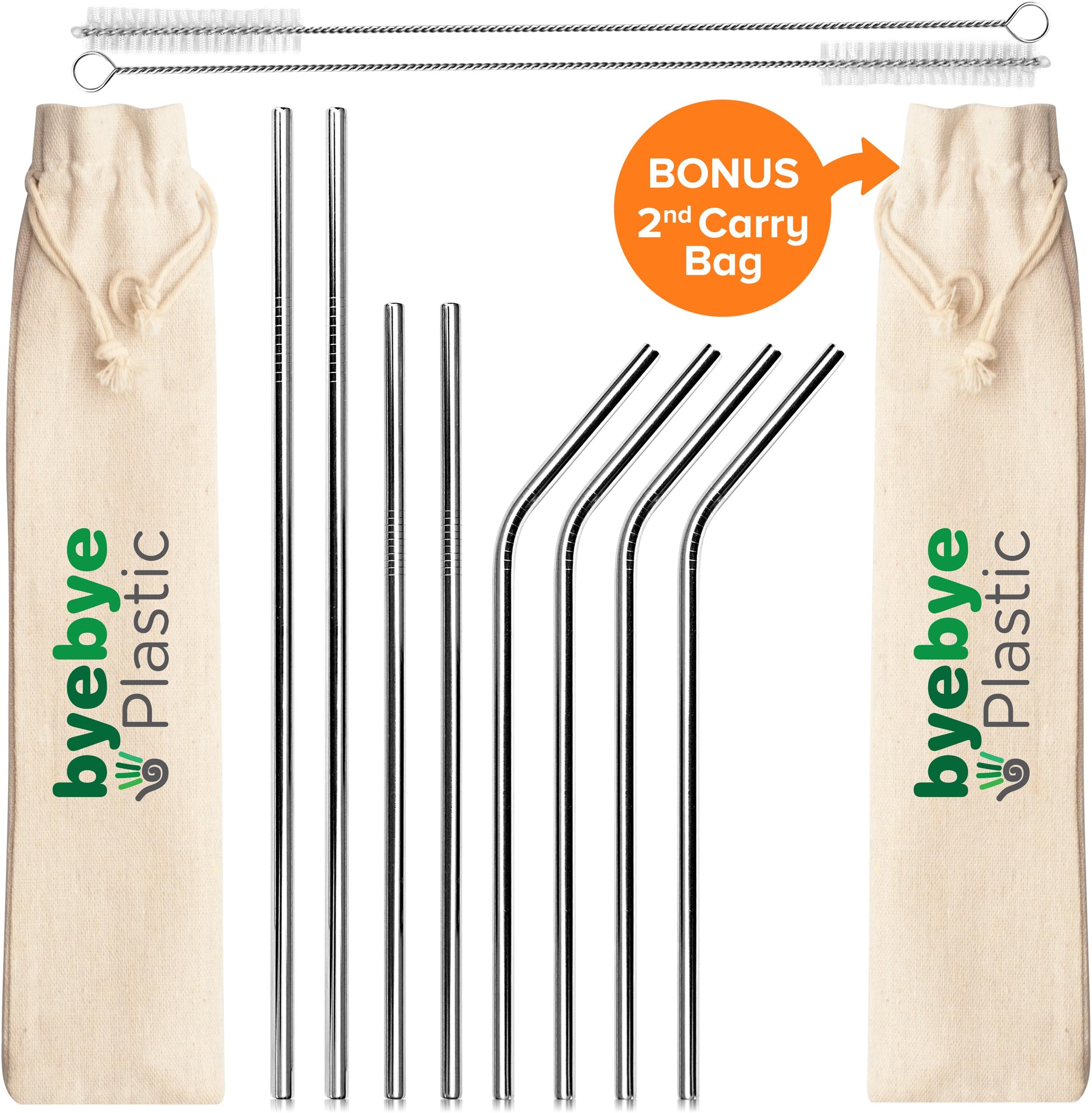 Sweethos Portable Stainless Steel Drinking Straw, Telescopic Straight Reusable Washable Stainless Steel Straws for Home, Office and Travel