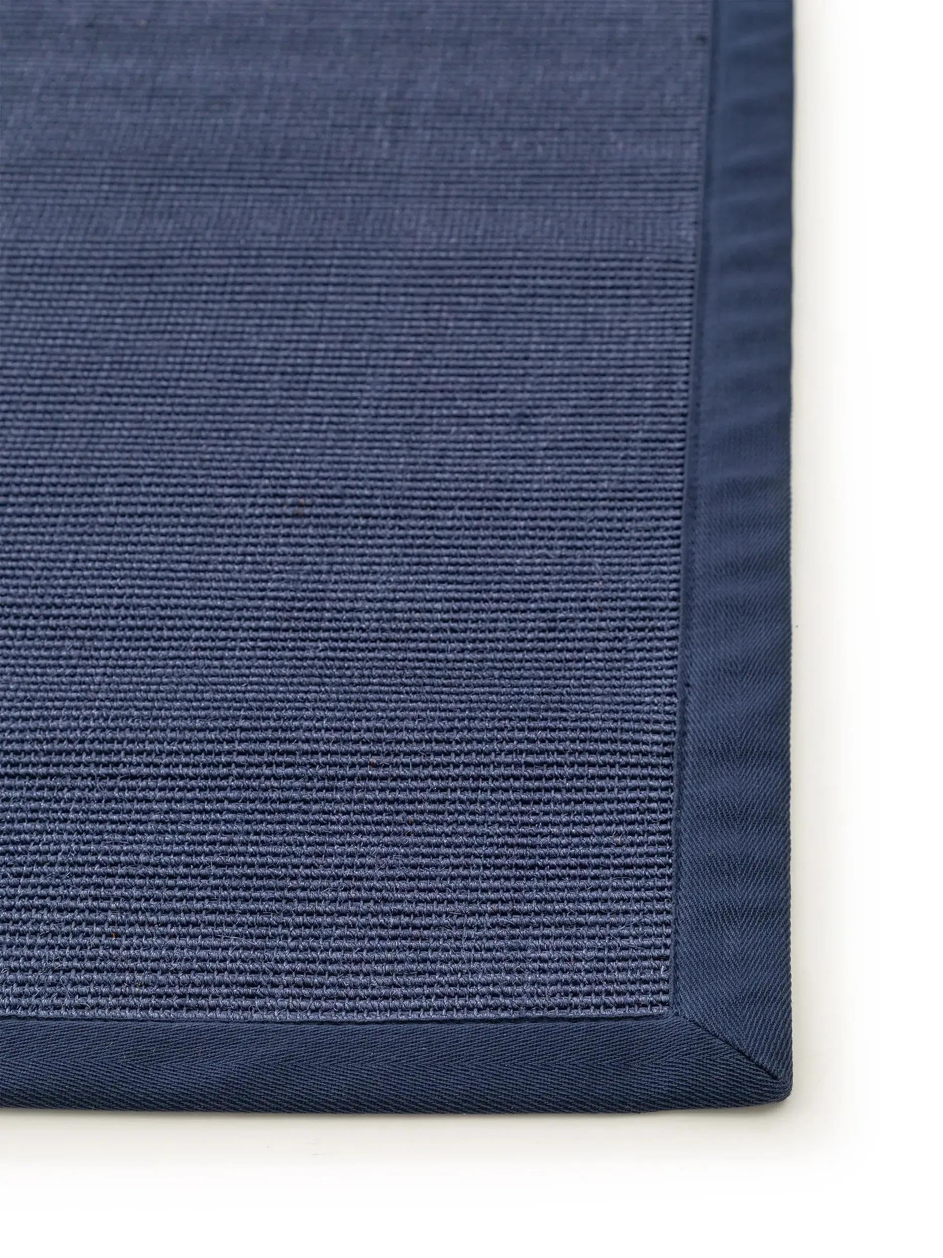 Benuta Nest Sisal Sana Tapis en Fibre Naturelle - Bleu - 150 x 150 cm - Tapis Robuste pour Salle à Manger et Salon - 100% Fibre Naturelle sisal - Design Intemporel
