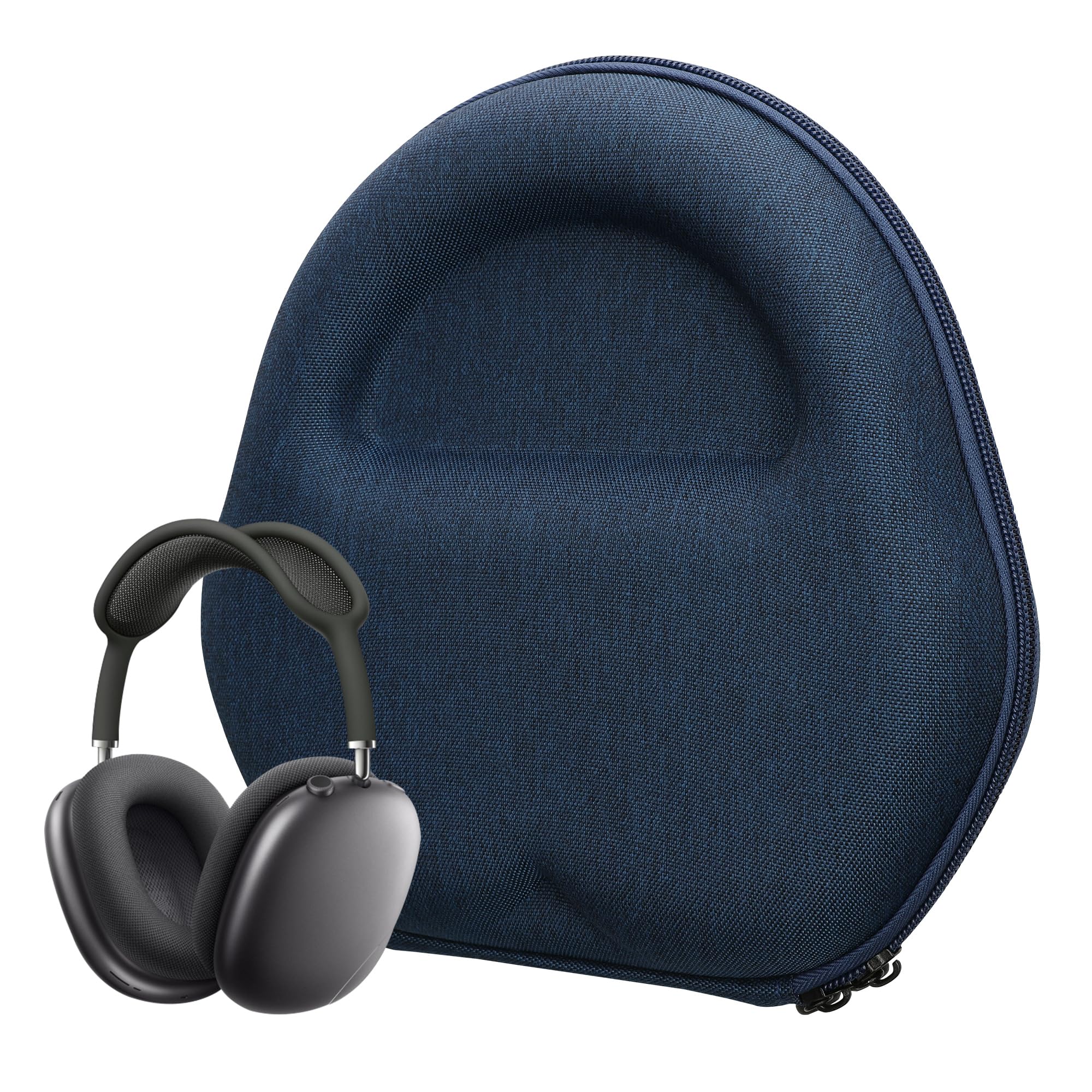 kwmobile Cover per Apple AirPods Max/AirPods Max 2 Cover - Custodia Cuffie Over-Ear per Trasporto e Viaggio - Case Protettiva - blu scuro