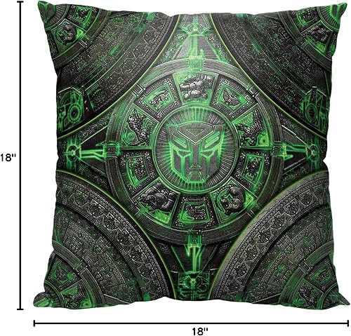 Vista 4 de Northwest Almohada Transformers, 18 x 18 pulgadas, patrón de escudo Autobot Patrón de escudo de Autobot