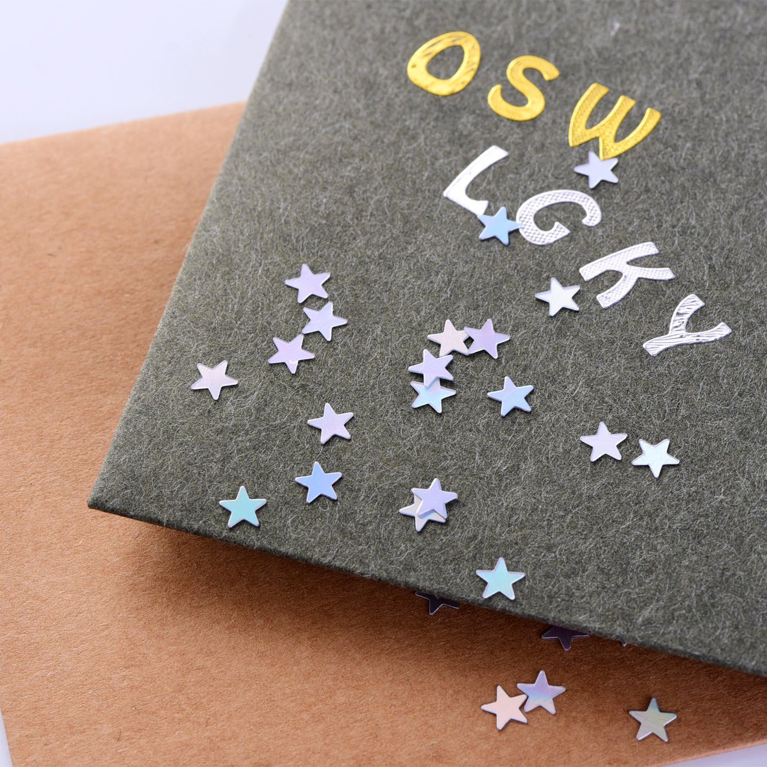 Shappy Star Confetti Star Table Confetti Stars Sequin for Party Wedding Supplies, 45 Grams, Silvery
