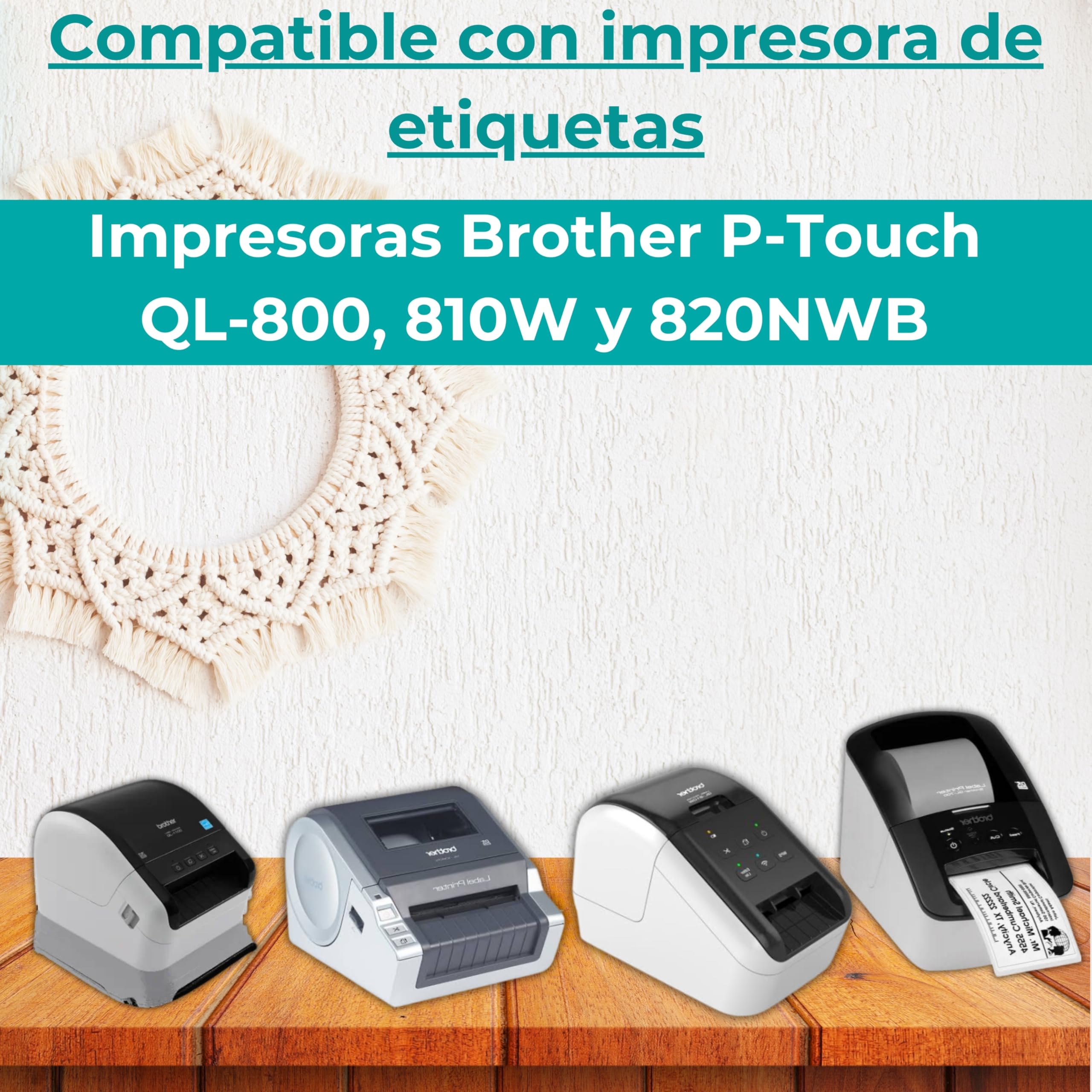 Double Dragon DK-22251 Rolka etykiet ciągłych 62mm x 15,24m czerwono-czarna kompatybilna z Brother P-Touch QL-800 QL-810W QL-820NWB 10 szt.