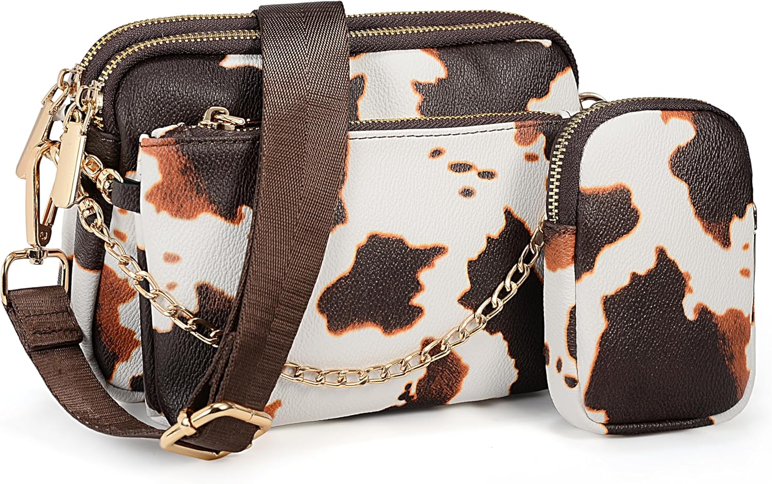 UTO Small Crossbody Bags for Women 3 in 1 Trendy Belt Purse Fashion Designer Mini Cute Sling Fanny Chest Pack - Image 8