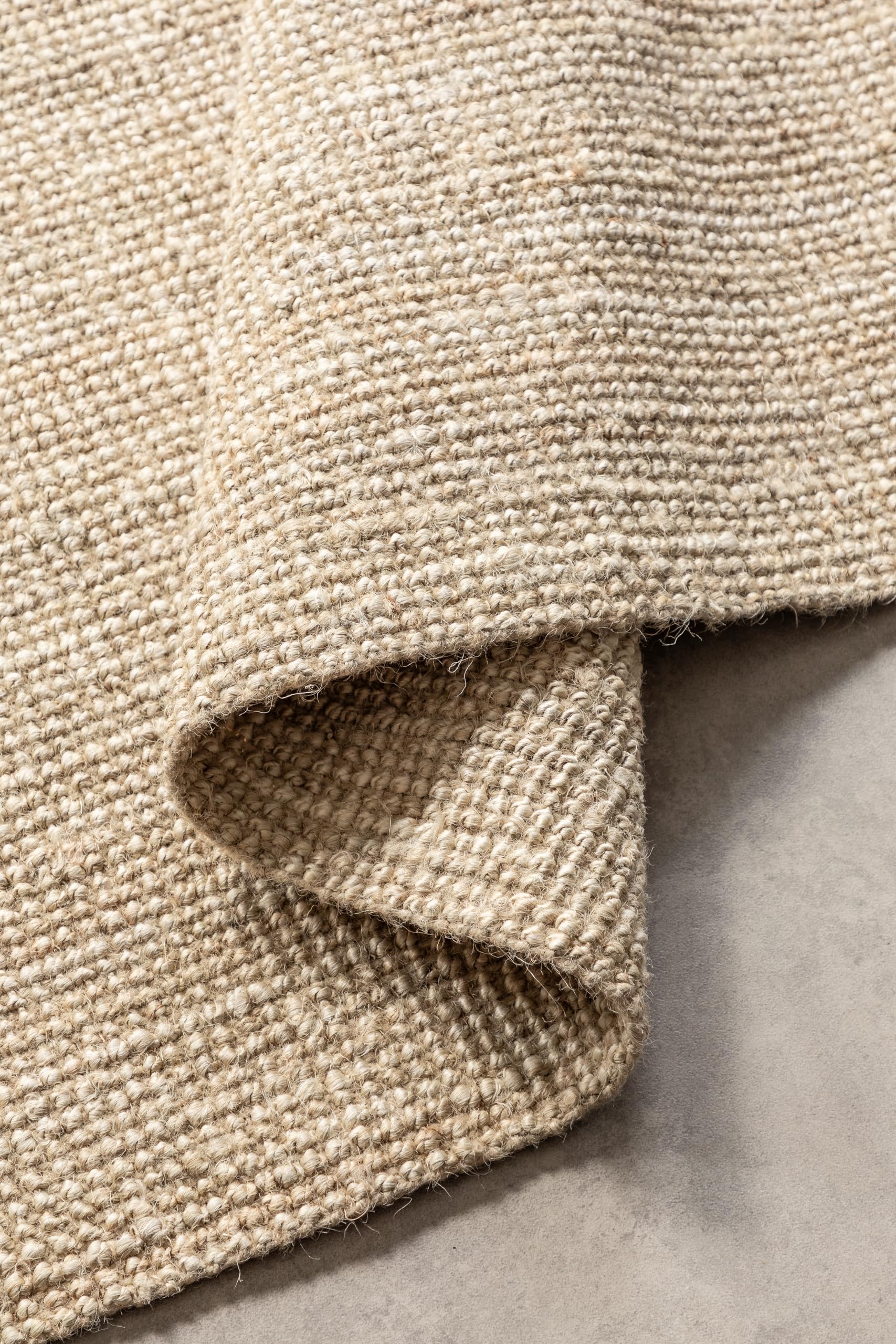 Hanse Home Jute Teppich – Natur Wohnzimmerteppich aus 100% Jute - Handgewebt & Natürlich – Boho Naturfaser Juteteppich für Wohnzimmer – Bild 6