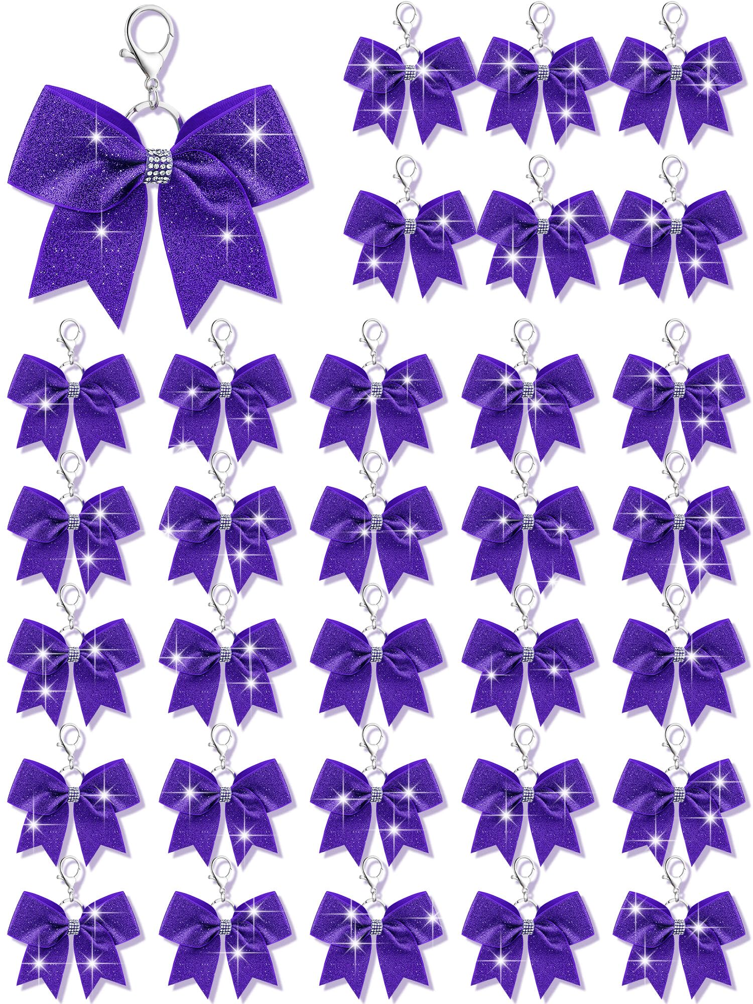 Tondiamo Cheer Bow Keychain Bulk Rhinestone