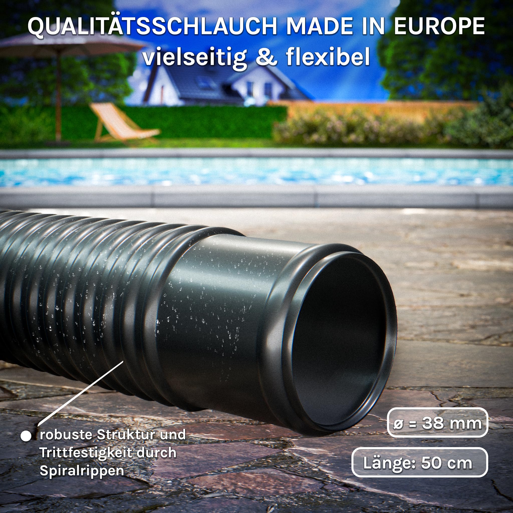Druckschlauch für Sandfilteranlagen 500 mm