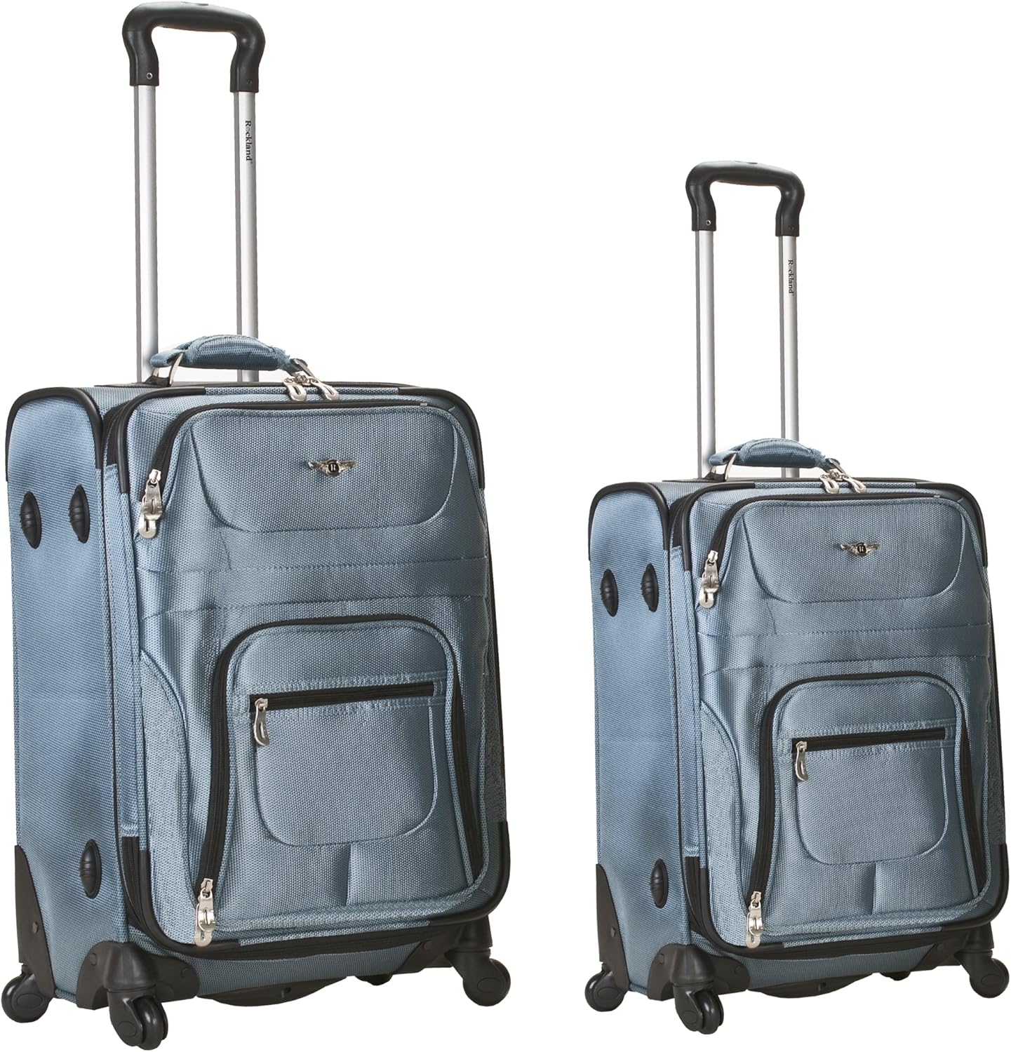 Rockland Luggage 2 Piece Spinner Luggage Set, Navy, Medium