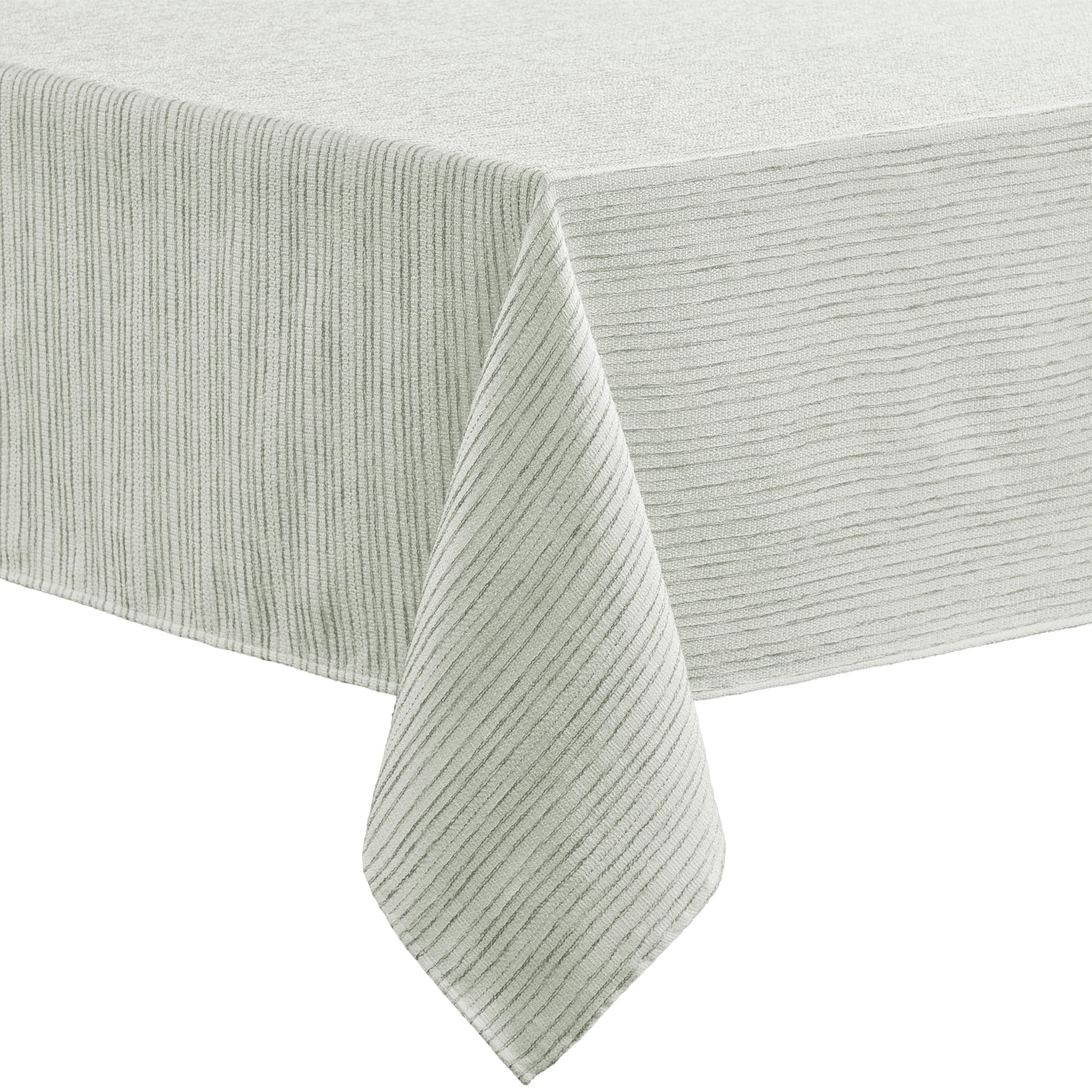 Laura Ashley Thames Tablecloth Jacquard Fabric, Wrinkle Resistant for Dining, Holiday, Party, Wedding or Banquet, 60" x 102", Sage-image-22